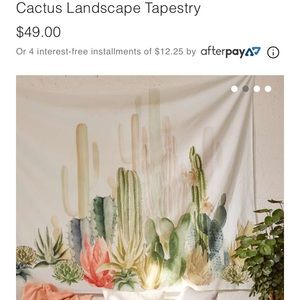 Urban Outfitters Cactus Landscape Tapestry